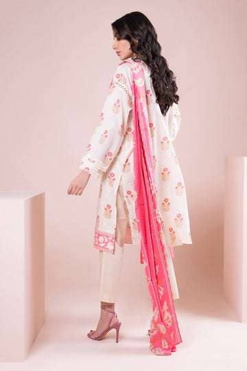 M22111 White Khaadi Online Spring Summer 2022